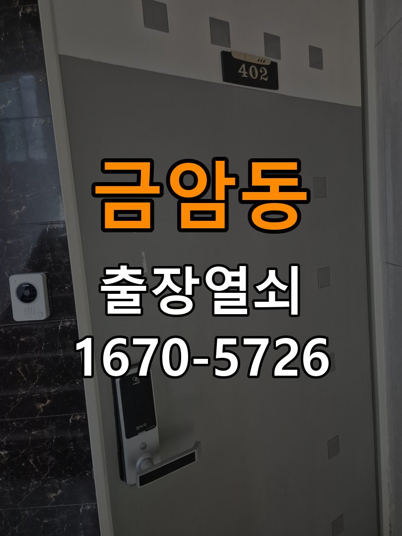 금암동 열쇠 부러짐 키 실린더 교체 열쇠 구멍 안에서 키가 꺾여 부러진 채 박혀 문이 안 열림 현장 출장