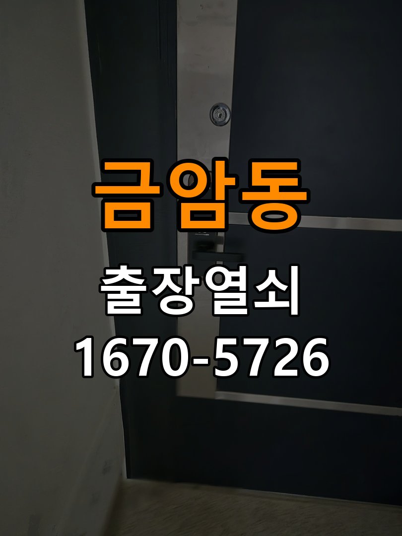 금암동 열쇠 부러짐 키 실린더 교체 작업 완료 후 정상 작동 확인