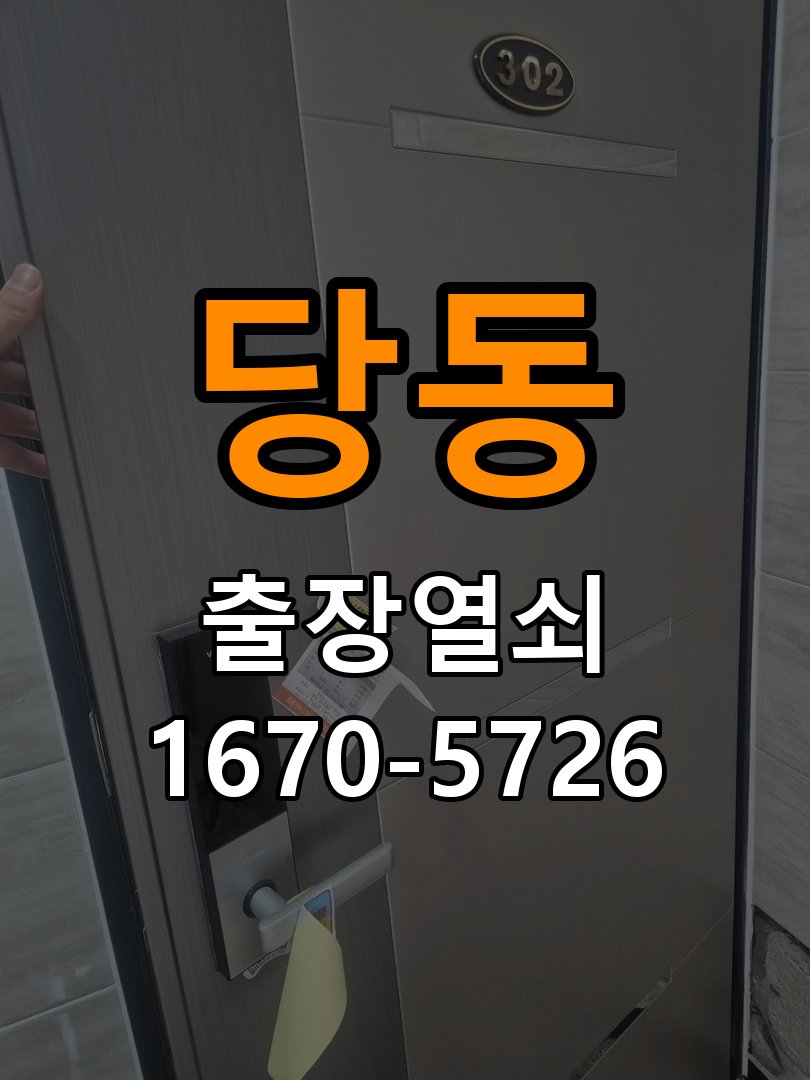 장당동 임대주택 열쇠를 돌릴 때 금속 가루가 나오는 증상 - 장기간 사용하지 않은 뒤 점검 작업 완료 후 정상 작동 확인